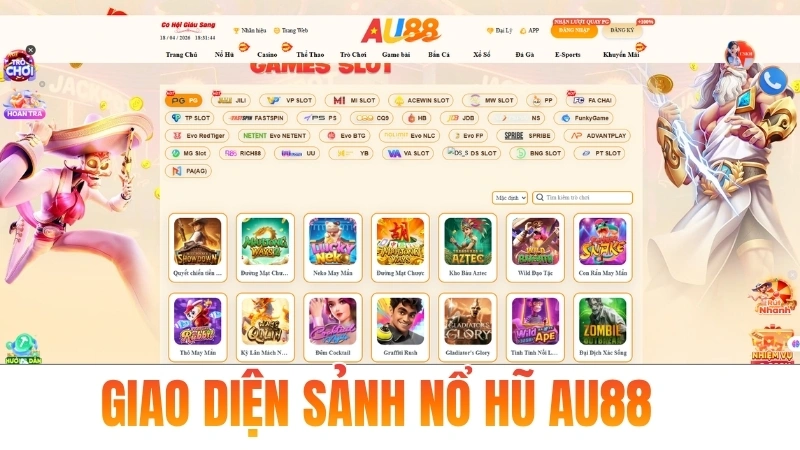 Nổ Hũ AU88 - Sảnh Quay Hũ Đổi Thưởng Jackpot Khủng 2026