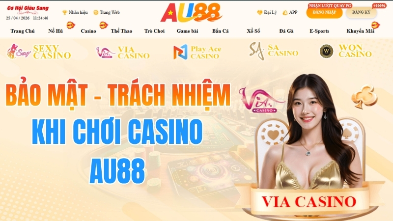 Bảo Mật Và Chơi Có Trách Nhiệm Khi Dùng Casino AU88
